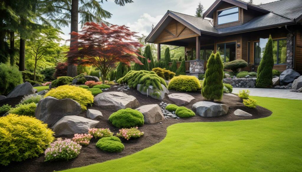 30+ Front Yard Landscaping Ideas with Rocks and Mulch (With Examples)